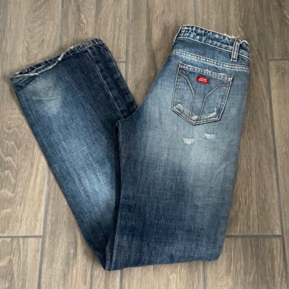 Miss Sixty straight leg, distressed, vintage jeans. Size 28